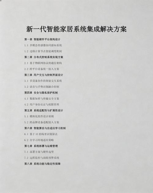 新一代智能家居系统集成解决方案